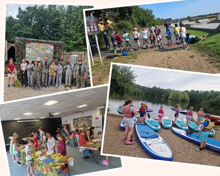 Skirmishing - paddle boarding - skateboarding - feasting!
